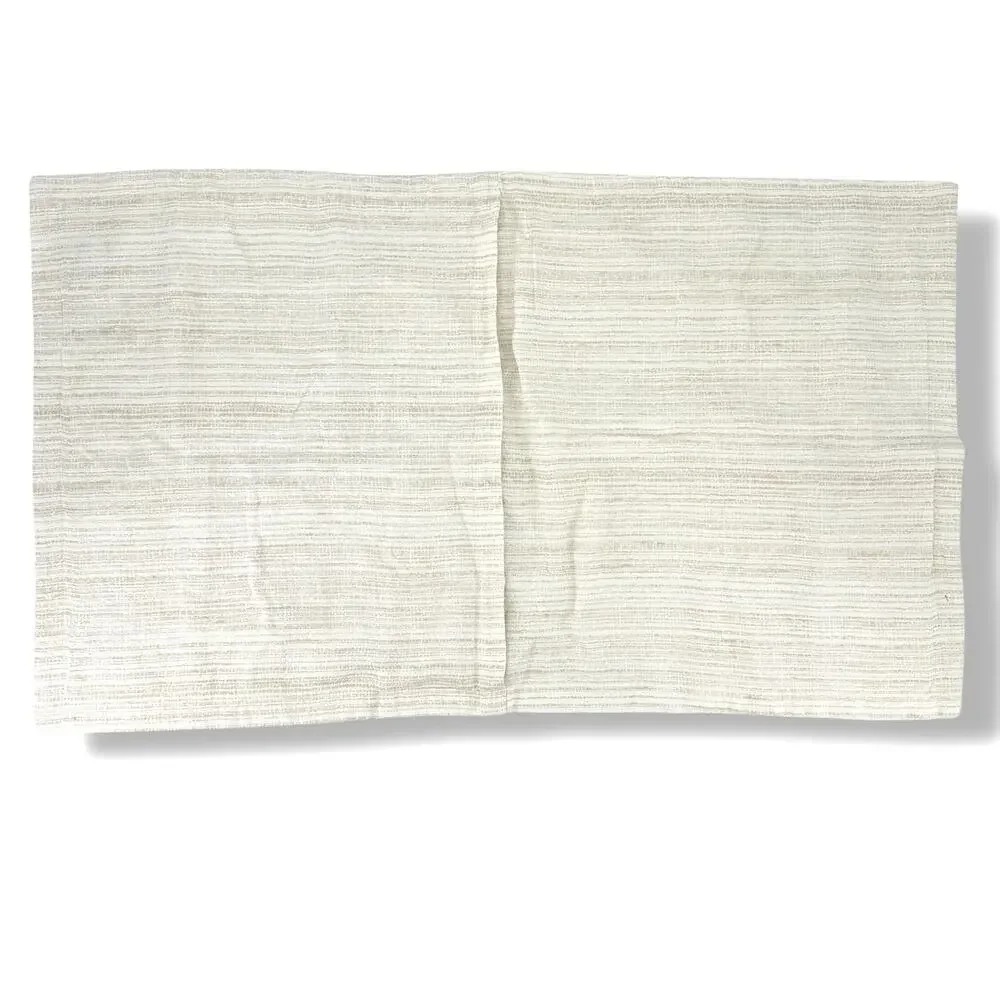Restoration Hardware Striated Cotton Linen Pillow Sham King Size Natural